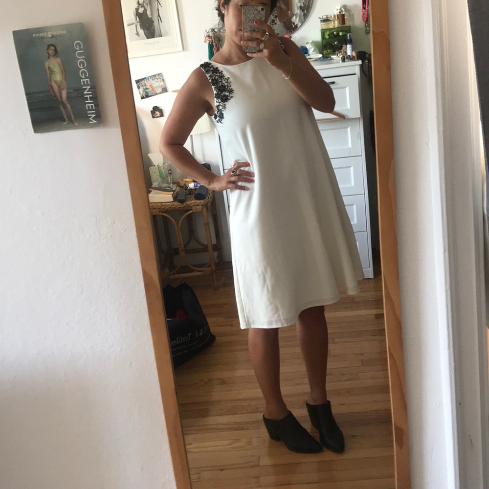 Tahari beaded swing dress